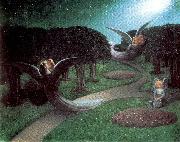Nuncques, William Degouve de The Angels of the Night oil painting